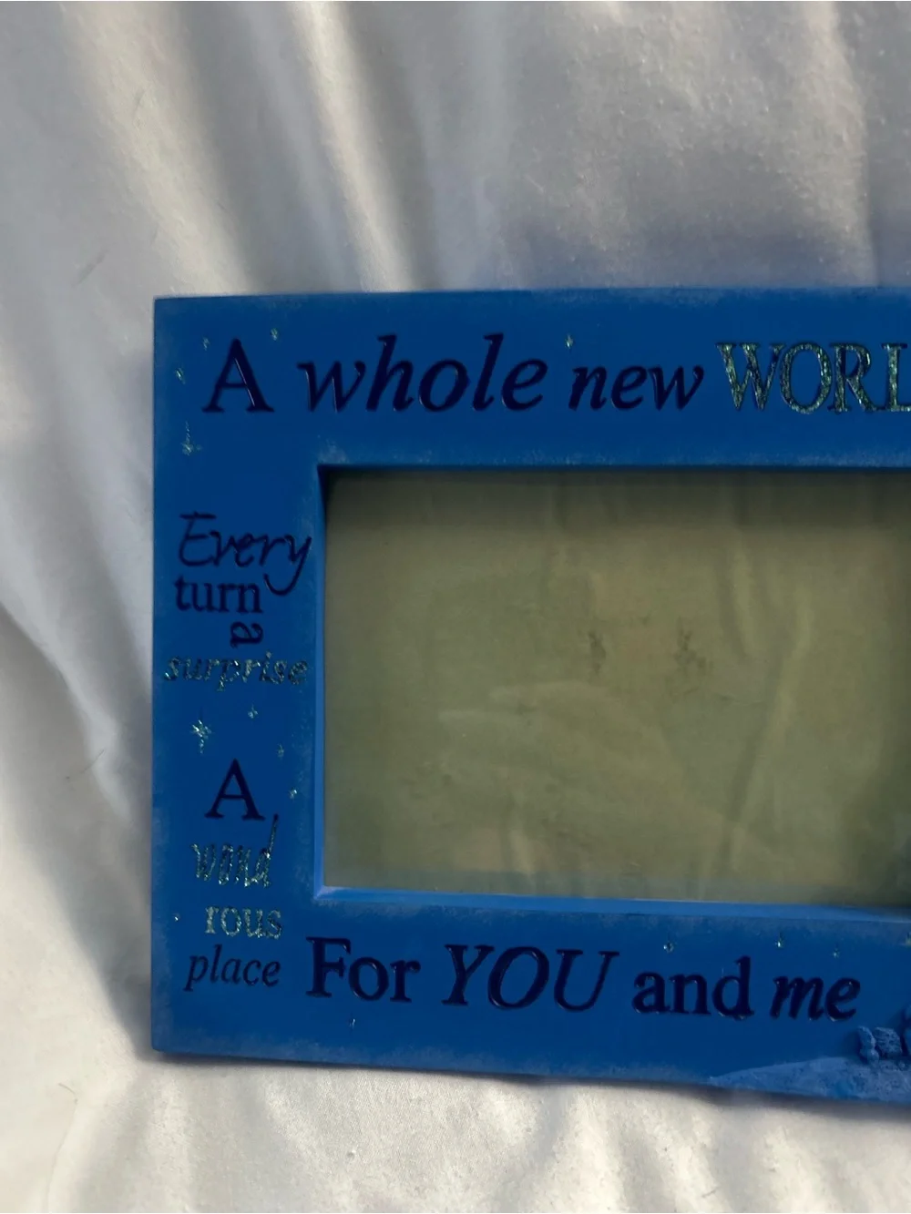 Disney Parks Blue 'A Whole New World' Castle Picture Frame